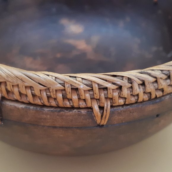 3 wood and Rattan Bowls Plus Coasters - Picture 11 of 11